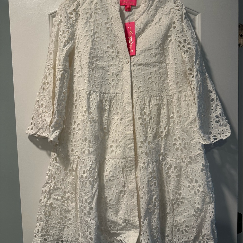 Lilly Pulitzer White Eyelet Lace Dress